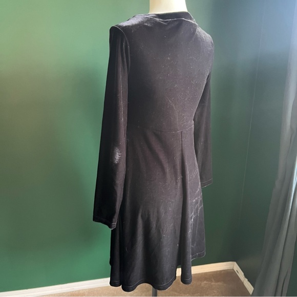 Vintage 90’s Goth Velvet Mini Dress - Picture 7 of 10